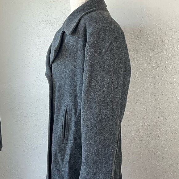 EUC J. Percy Womens Gray Anchor Double Breasted Pea Coat Size 8 - Picture 3 of 7